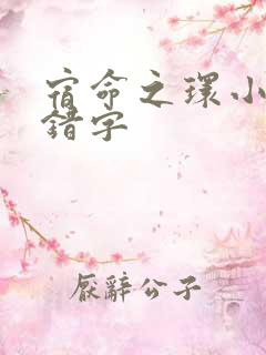 宿命之环小说无错字