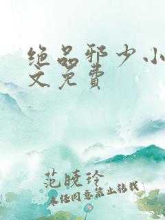 绝品邪少小说全文免费