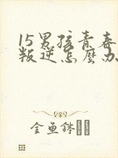 15男孩青春期叛逆怎么办