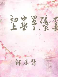 初中男孩,不想上学了,家长该怎么办