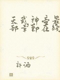 天武神帝最新全部章节在线阅读