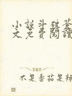 小说斗破苍穹全文免费阅读完整版