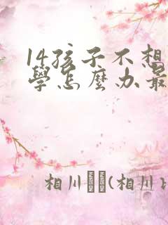 14孩子不想上学怎么办最好的方法