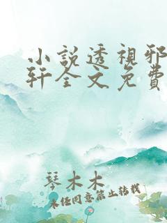 小说透视邪医陈轩全文免费阅读