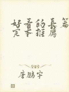 好看的长篇小说完本推荐