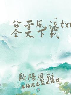 公子风流txt全文下载