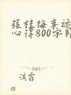 张桂梅事迹学习心得800字精选5篇