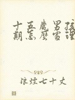 十五岁男孩叛逆期怎么处理