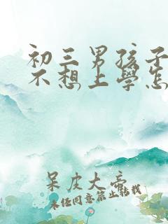 初三男孩子叛逆不想上学怎么办