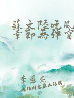 苏文陆晚风最新章节无弹窗笔趣阁