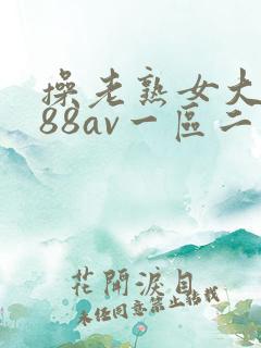 操老熟女大熟了88av一区二区