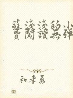 苏浅浅的小说免费阅读无弹窗