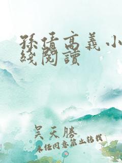 孙倩高义小说在线阅读