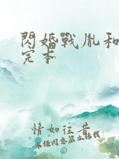 闪婚战胤和海彤完本