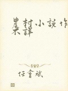 农村小说作者:不详
