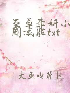 至尊夺妍小说未删减版txt