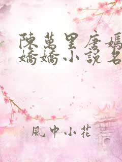 陈万里唐嫣然宋娇娇小说名