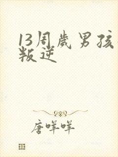 13周岁男孩子叛逆