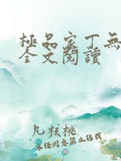 极品家丁无删减全文阅读