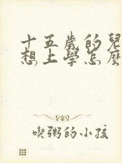 十五岁的儿子不想上学怎么办