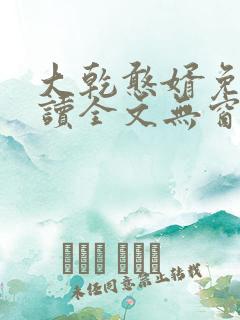 大乾憨婿免费阅读全文无窗口