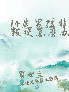 14岁男孩非常叛逆怎么办