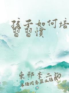 孩子如何培养学习习惯