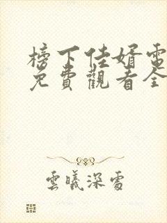 榜下佳婿电视剧免费观看全集