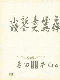小说秦峰免费阅读全文无弹窗
