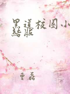 黑道校园小说完结版
