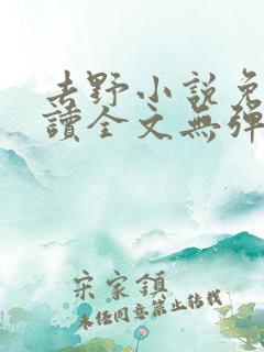 去野小说免费阅读全文无弹窗