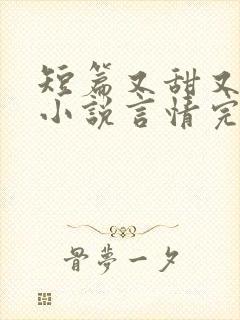 短篇又甜又撩的小说言情完结