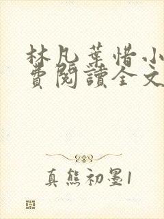 林凡叶惜小说免费阅读全文最新版