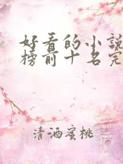 好看的小说排行榜前十名完结版