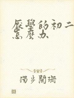 厌学的初二学生怎么办