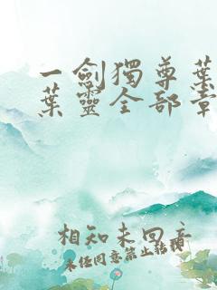 一剑独尊叶玄,叶灵全部章节免费阅读