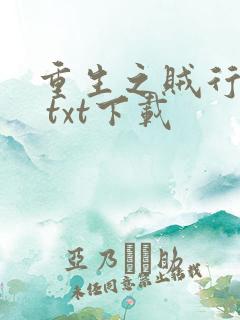 重生之贼行天下 txt下载