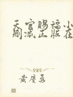 天官赐福小说无删减正版在线阅读
