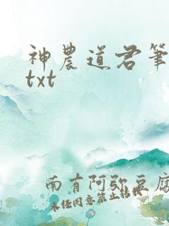 神农道君笔趣阁txt