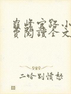 巅峰官路小说免费阅读全文无删减