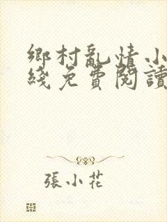 乡村乱情小说在线免费阅读