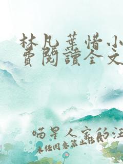 林凡叶惜小说免费阅读全文最新章节