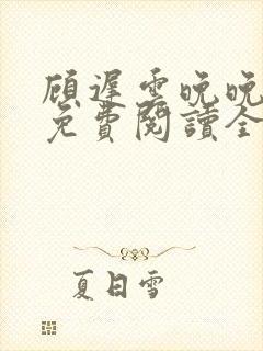 顾迟云晚晚小说免费阅读全文最新章