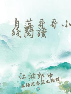 月落哥哥小说在线阅读