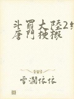 斗罗大陆2绝世唐门梗概