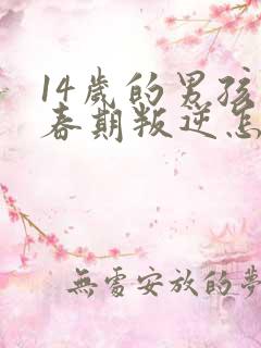 14岁的男孩青春期叛逆怎么办