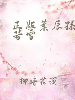 正版叶辰孙怡夏若雪