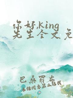 你好,king先生全文免费阅读