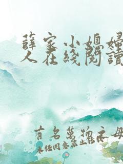 薛家小媳妇笑佳人在线阅读