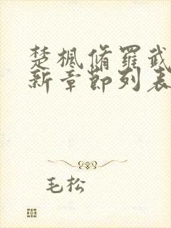楚枫修罗武神最新章节列表枫